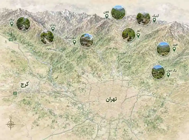 روستاهای خنک اطراف تهران