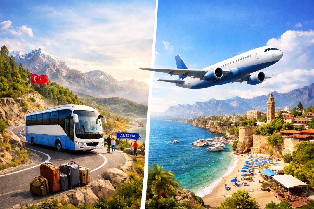 سفر زمینی یا هوایی به آنتالیا؟ 